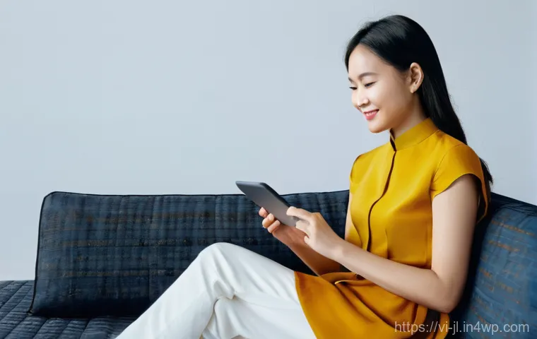 햅틱 피드백을 이용한 고객 서비스 개선 - **Prompt:** A young Vietnamese woman in her late 20s, with a gentle smile and curious eyes, is sitti...
